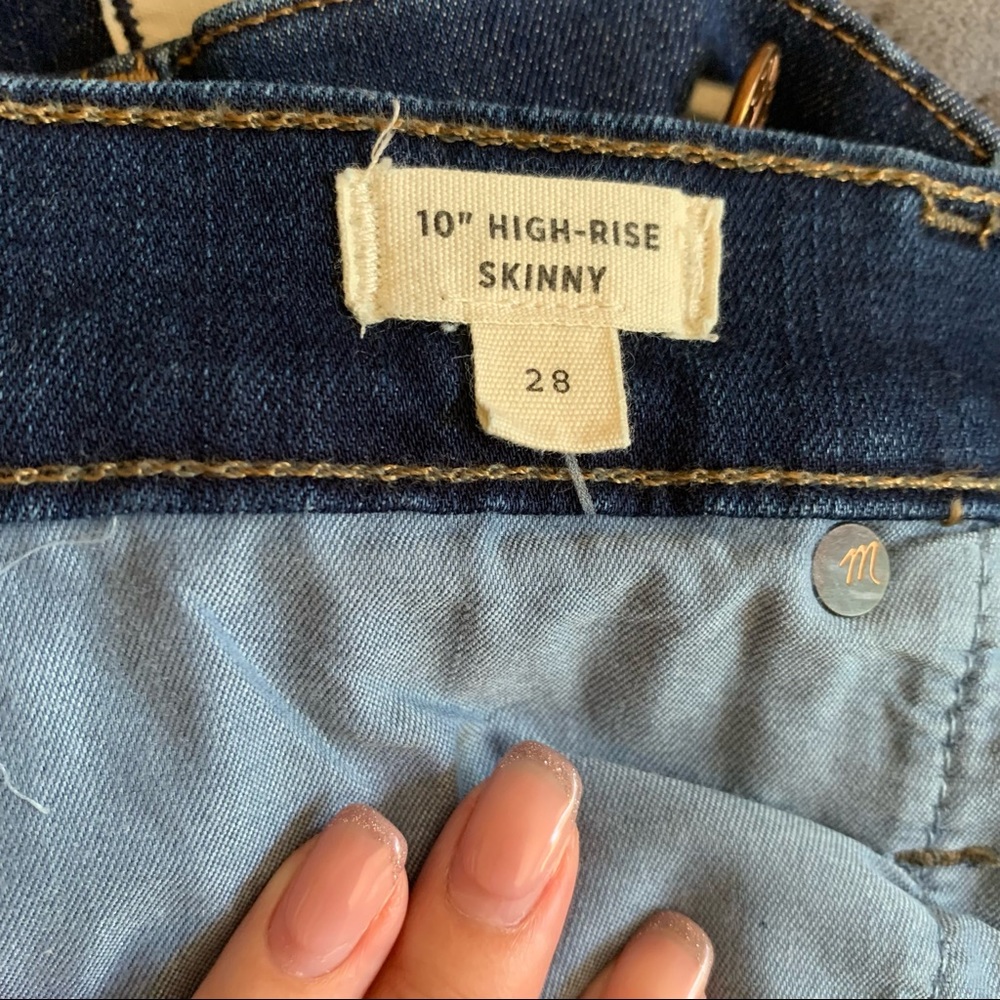 EUC Madewell 10" High-Rise Dark Rinse Skinny Jeans - Picture 6 of 12